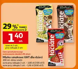 Auchan Mleko truskawkowe Łaciate oferta