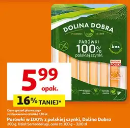 Auchan Parówki 100 % z szynki Dolina Dobra oferta