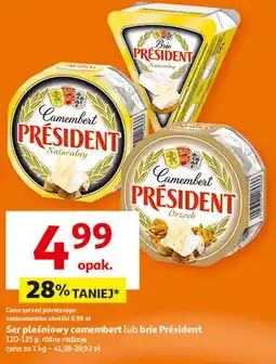 Auchan Ser brie z orzechami President oferta