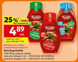 Auchan Ketchup łagodny 60% mniej kalorii Kotlin oferta