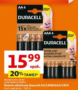 Auchan Baterie aaa/lr03 Duracell oferta