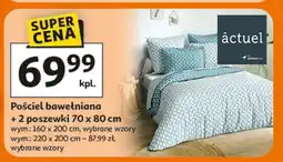 Auchan Komplet pościeli bawełnianej 220 x 200 cm + 2 70 80 Actuel oferta
