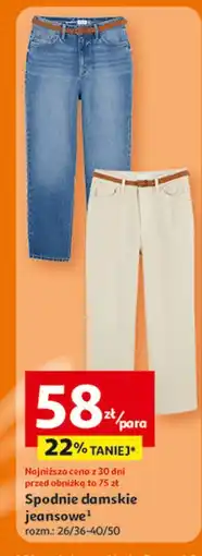 Auchan Spodnie damskie jeansowe 26/36-40/50 Inextenso By Auchan oferta