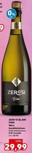 Kaufland ZERO'SI BLANC FREE Wino bezalkoholowe białe półwytrawne oferta