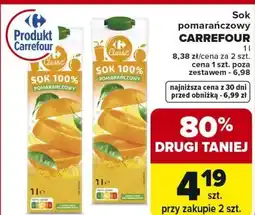 Carrefour Sok pomarańczowy Carrefour oferta