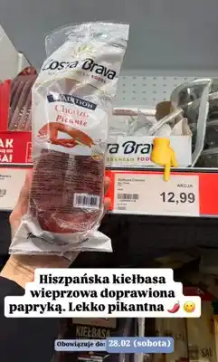 ALDI Kiełbasa chorizo picante oferta