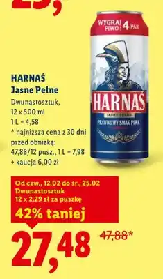 Lidl Piwo Jasne Pełne 12-pak oferta