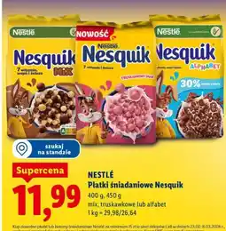 Lidl Płatki śniadaniowe Nesquik truskawkowe oferta