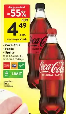 Intermarche Napój gazowany Coca-Cola, Fanta, Sprite oferta