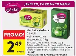 Intermarche Herbata zielona wybrane rodzaje 40 torebek x 1,75g oferta