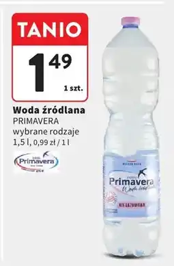 Intermarche Woda źródlana wybrane rodzaje oferta