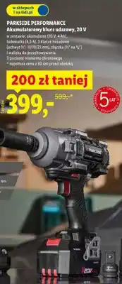 Lidl Akumulatorowy klucz udarowy 20V oferta