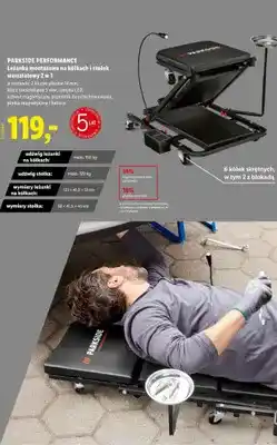 Lidl Leżanka montażowa na kółkach i stołek warsztatowy 2 w 1 oferta