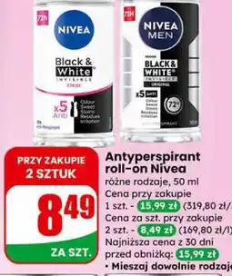 Dino Antyperspirant roll-on Nivea (różne rodzaje) oferta