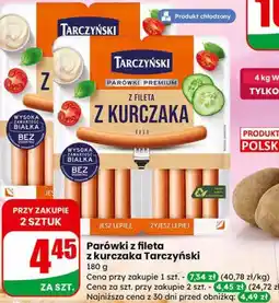 Dino Parówki z fileta z kurczaka Tarczyński oferta