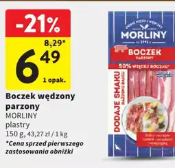 Intermarche Morliny Boczek wędzony parzony oferta