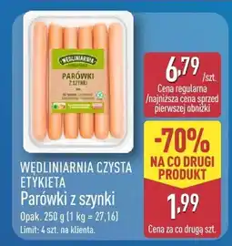 ALDI Parówki z szynki Czysta Etykieta oferta
