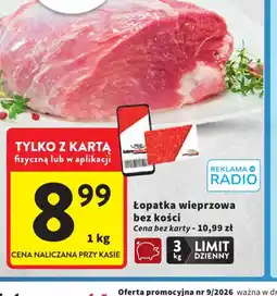 Intermarche Lopatka wieprzowa bez kości oferta