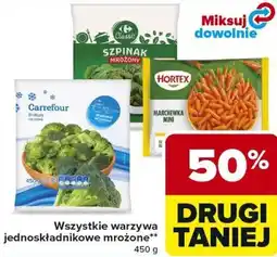 Carrefour Warzywa jednoskładnikowe mrożone oferta