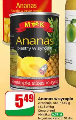Dino M&K Ananas w syropie oferta