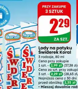 Dino Koral Lody na patyku Swiderek oferta