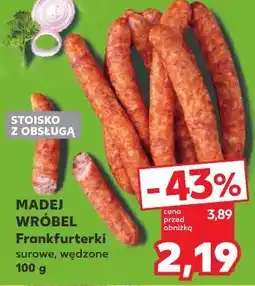 Kaufland Madej Wróbel Frankfurterki surowe, wędzone oferta
