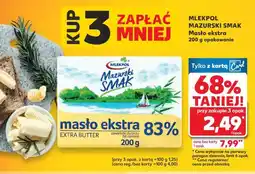 Kaufland MLEKPOL MAZURSKI SMAK Masło ekstra 200 g opakowanie oferta