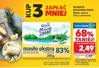 Kaufland MLEKPOL MAZURSKI SMAK Masło ekstra 200 g opakowanie oferta