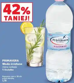 Kaufland Primavera Woda źródlana różne rodzaje oferta