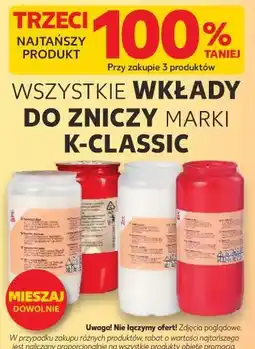 Kaufland WSZYSTKIE WKŁADY DO ZNICZY MARKI K-CLASSIC oferta