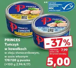 Kaufland Princes Tuńczyk w kawałkach w oleju słonecznikowym, w sosie własnym oferta