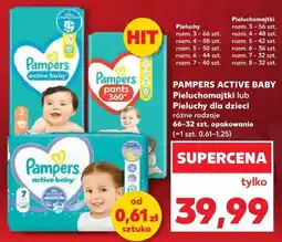 Kaufland Pampers Active Baby Pieluchomajtki lub Pieluchy dla dzieci oferta