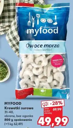 Kaufland MYFOOD Krewetki surowe 31-40, obrane, bez ogonka oferta