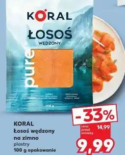Kaufland KORAL Łosoś wędzony na zimno plastry oferta