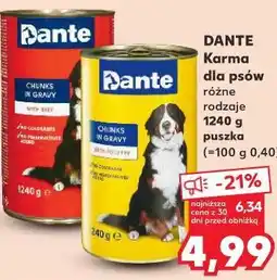 Kaufland Dante Karma dla psów różne rodzaje 1240 g puszka oferta