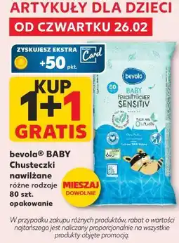 Kaufland bevola BABY Chusteczki nawilżane (różne rodzaje) 80 szt oferta