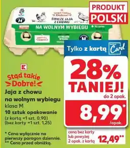 Kaufland Stąd Takie Dobre! Jaja z chowu na wolnym wybiegu klasa M oferta