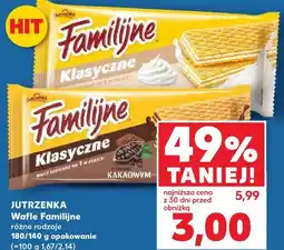 Kaufland JUTRZENKA Wafle Familijne różne rodzaje 180/140 g oferta
