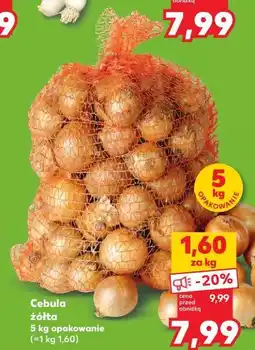 Kaufland Cebula żółta 5 kg opakowanie oferta