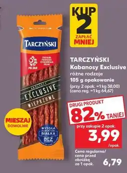 Kaufland Kabanosy Exclusive Tarczyński różne rodzaje oferta