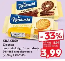 Kaufland KRAKUSKI Ciastka bez czekolady, różne rodzaje oferta