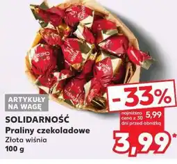 Kaufland SOLIDARNOŚĆ Praliny czekoladowe Złota wiśnia oferta