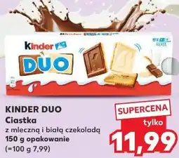 Kaufland KINDER DUO Ciastka z mleczną i białą czekoladą oferta