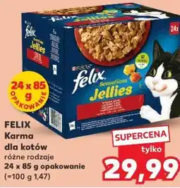 Kaufland Felix Karma dla kotów różne rodzaje 24 x 85 g opakowanie oferta