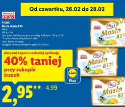 Lidl Pilos Masło ekstra 83% oferta