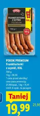Lidl Frankfurterki z szynki oferta
