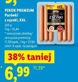 Lidl Parówki z szynki oferta