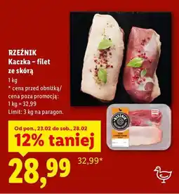 Lidl Kaczka - filet ze skórą oferta