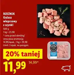 Lidl Gulasz wieprzowy z szynki oferta