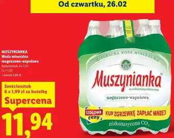 Lidl Muszynianka woda mineralna oferta